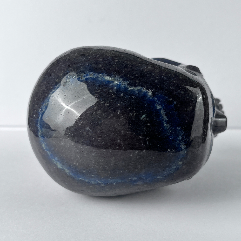 4.5" Blue Aventurine Crystal Skull - Pattern B