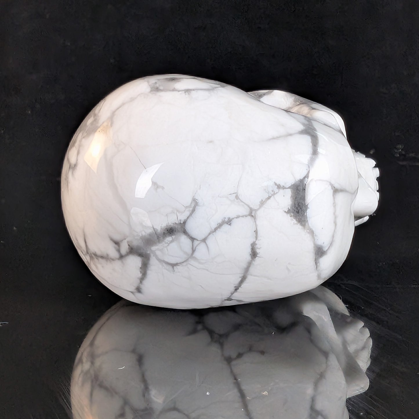 2" White Howlite Turquoise Crystal Skull – Pattern B
