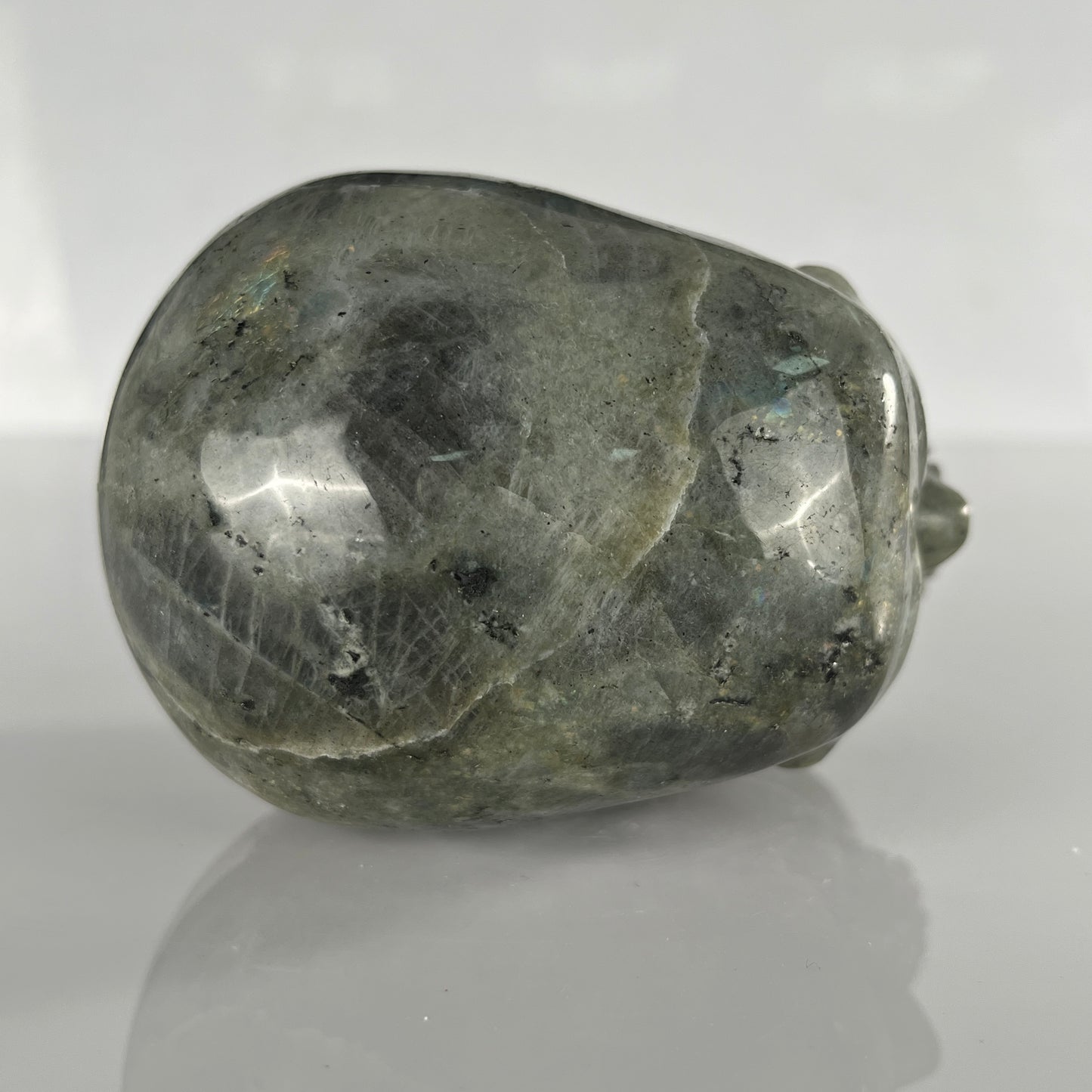4.5 Inch Grey Labradorite Crystal Skull – Hand Carved Natural Stone