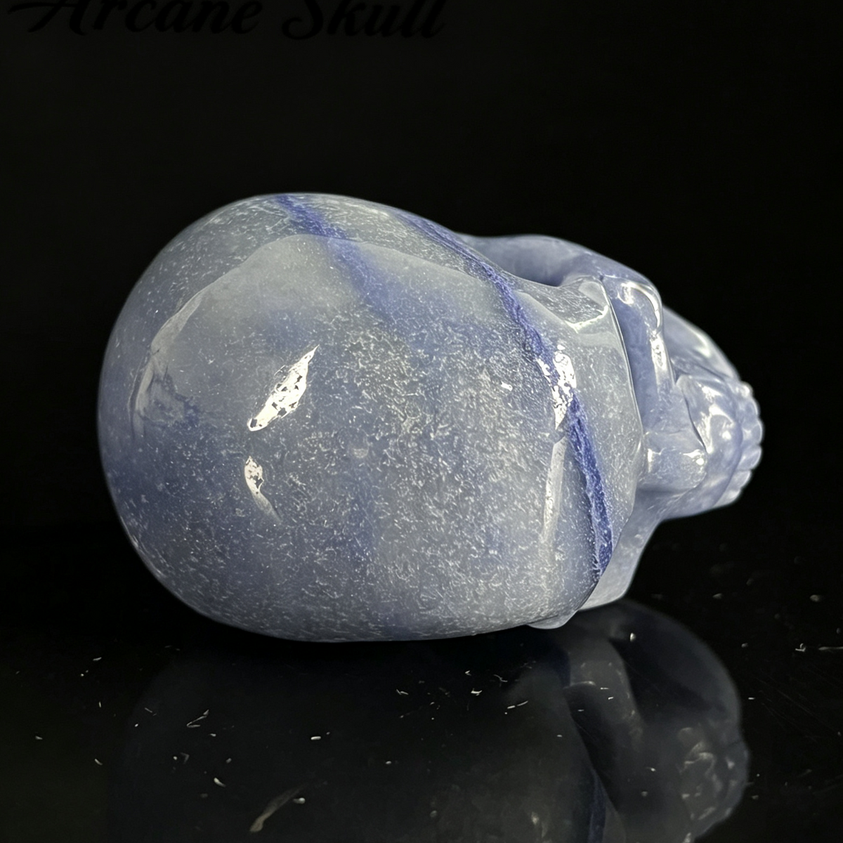 2" Blue Aventurine Crystal Skull - Pattern G