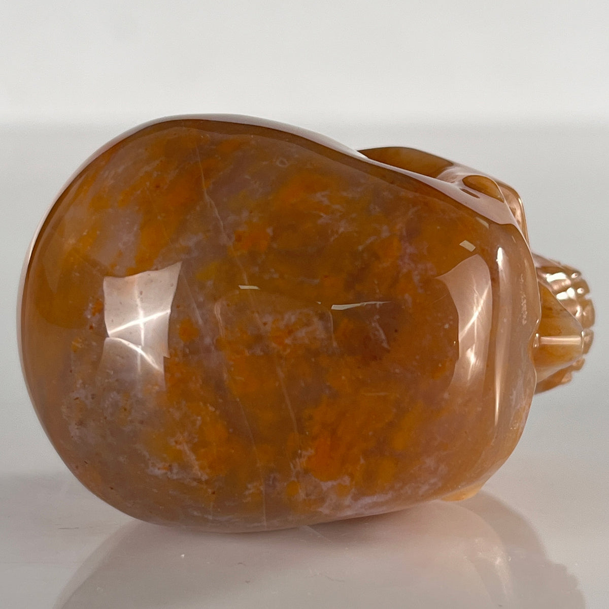 2" Yellow Chalcedony Crystal Skull - Pattern C