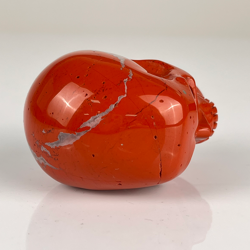 2 Inch Red Jasper Crystal Skull - Hand Carved Natural Stone