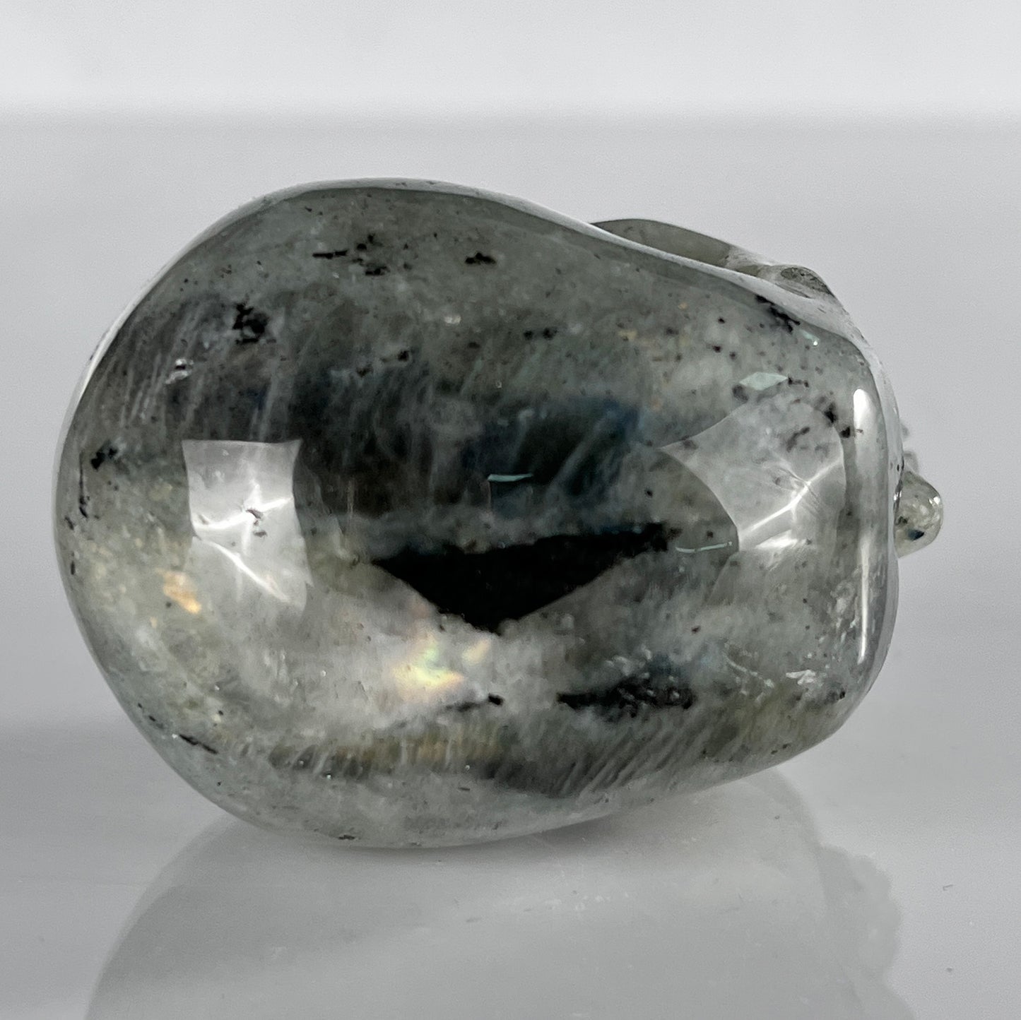 2 Inch Grey Labradorite Crystal Skull – Hand Carved Natural Stone