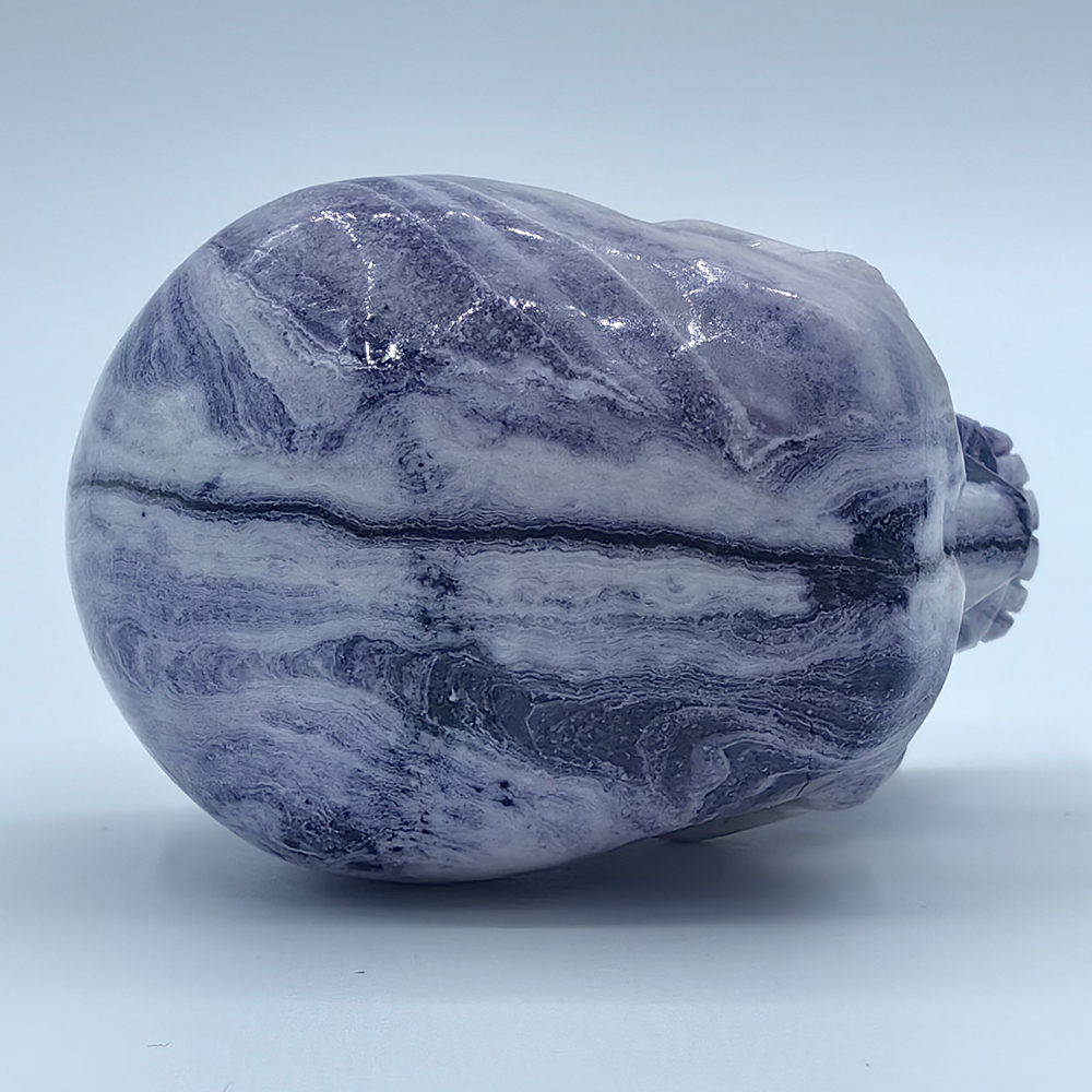3 inch Purple Peacock Stone Crystal Skull - Hand Carved Gemstone