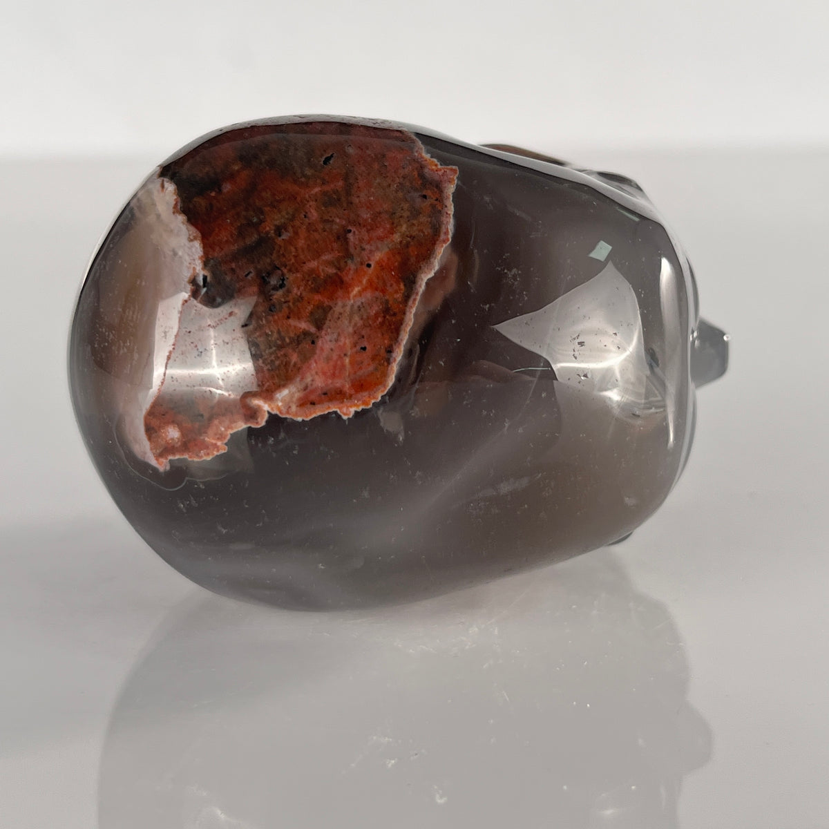 3" Volcanic Agate Crystal Skull - Pattern F
