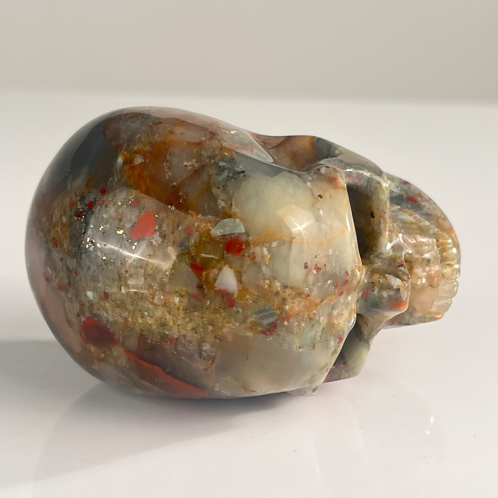 3 Inch African Bloodstone Crystal Skull