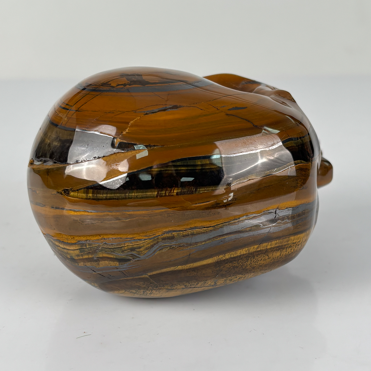 4.5" Tiger Eye Crystal Skull - Pattern A