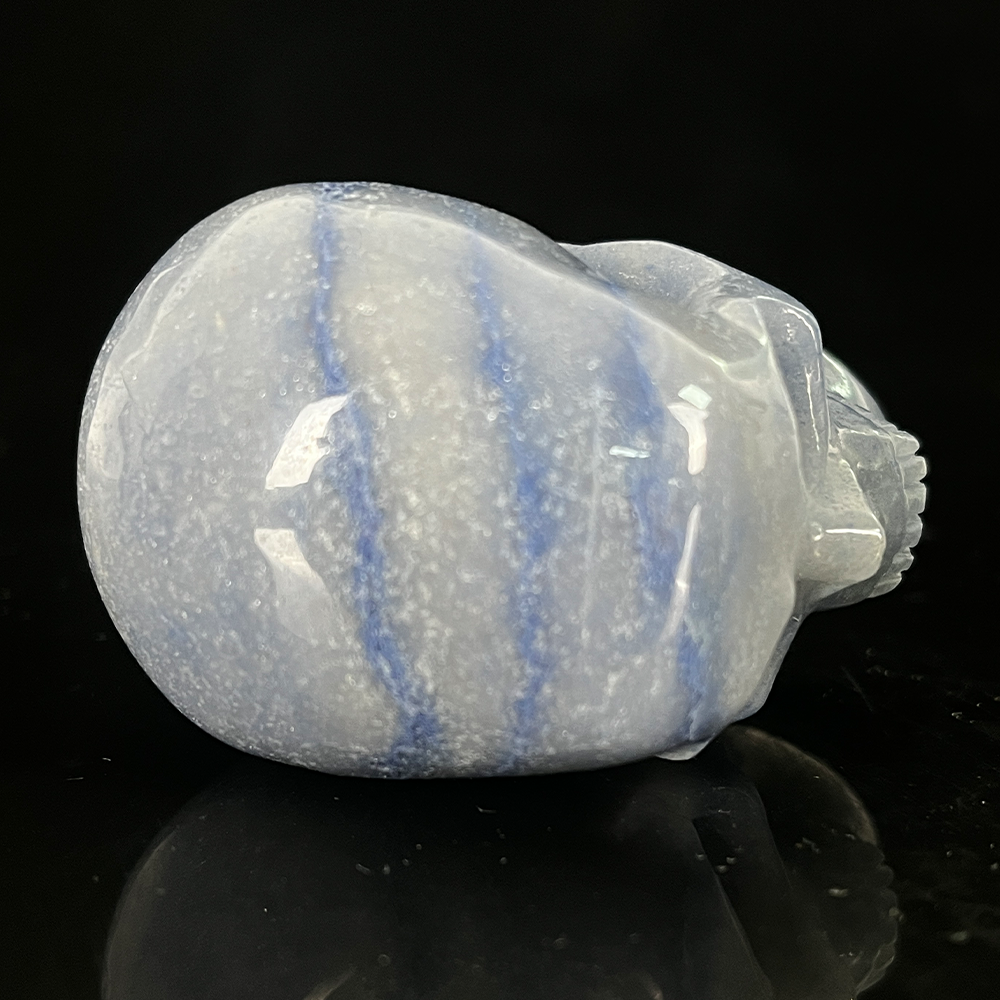 2 Zoll großer blauer Aventurin-Kristallschädel – Mini-Kristallschädel