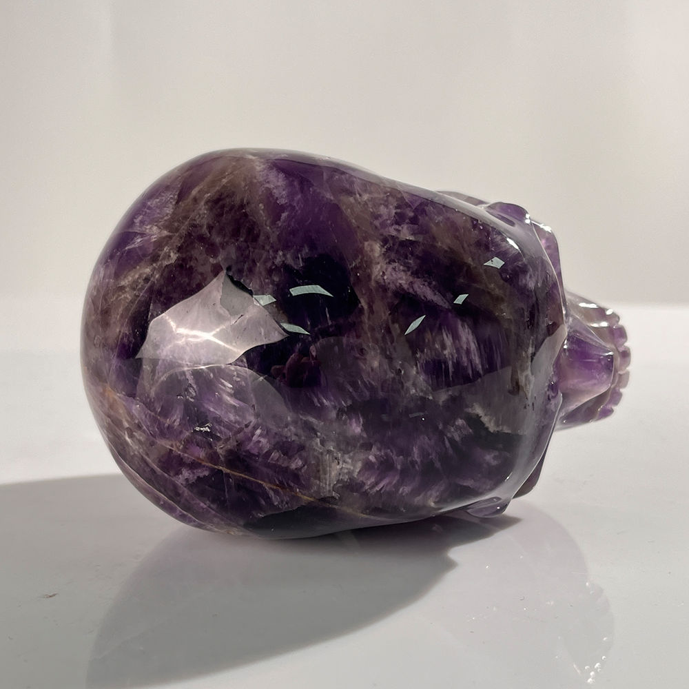 4.5 Inch Dream Amethyst Crystal Skull – Hand Carved Natural Gemstone