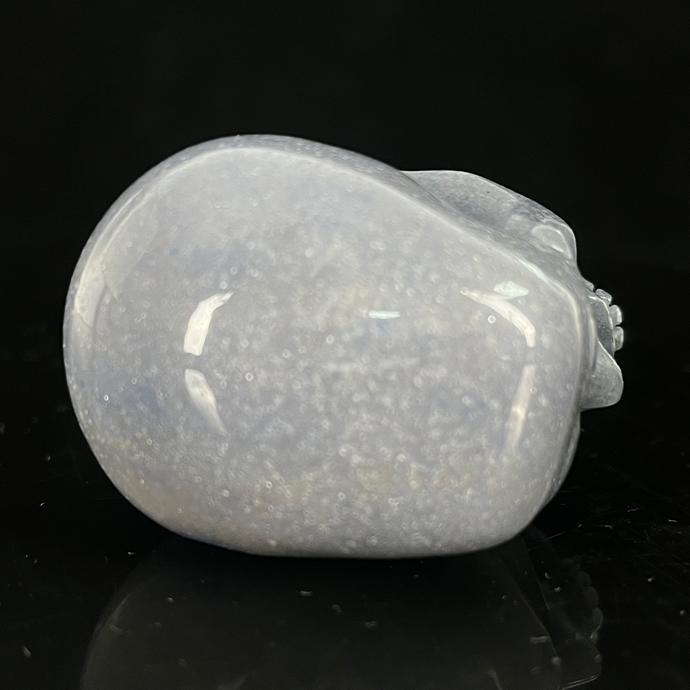 Crâne en cristal d'aventurine bleue de 5 cm – Mini crâne en cristal