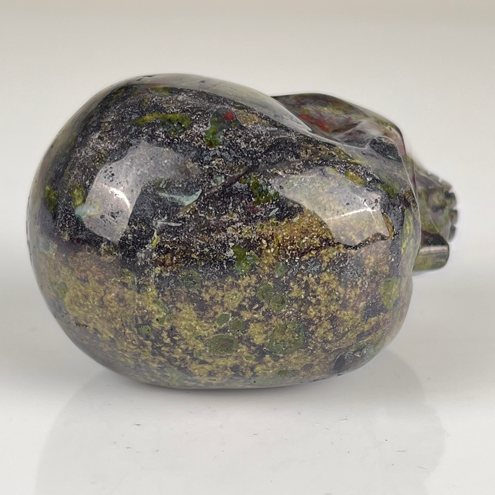 2 Inch Dragon Bloodstone Crystal Skull – Mini Gemstone Skull