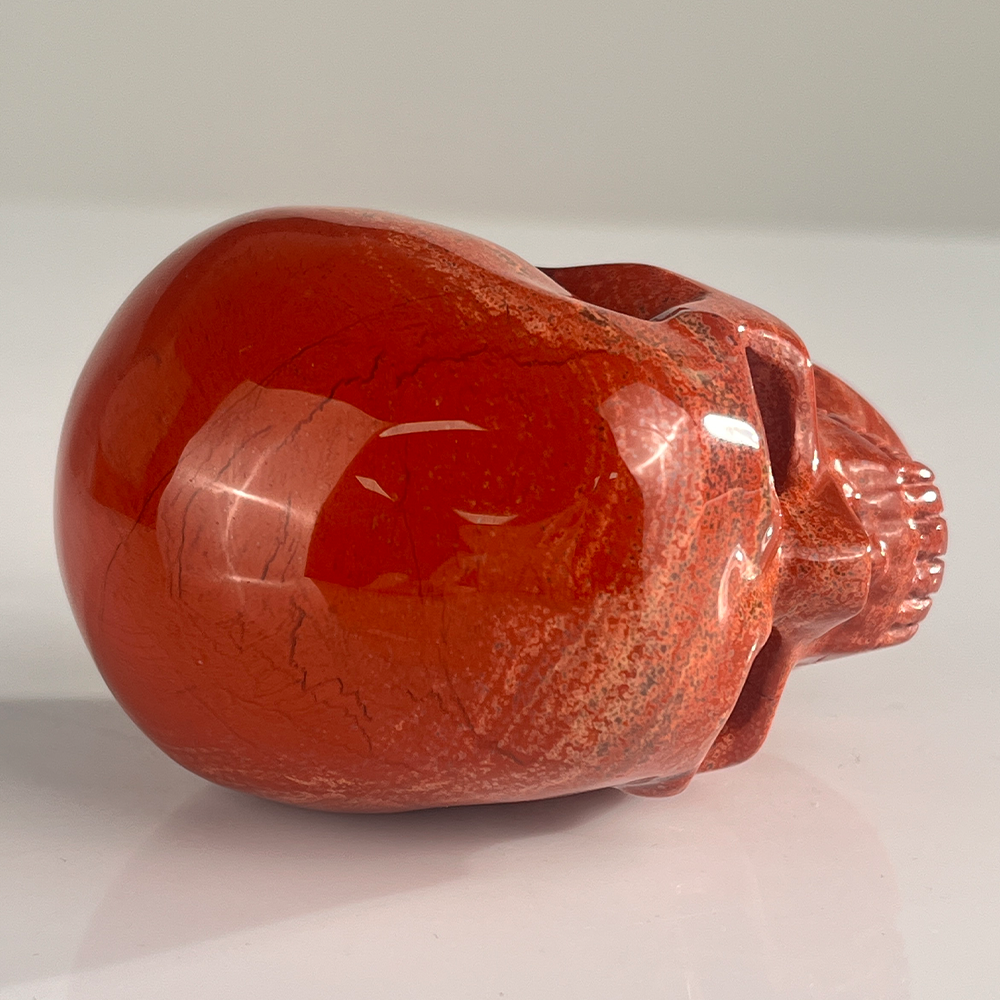 3" Red Jasper Crystal Skull - Pattern I