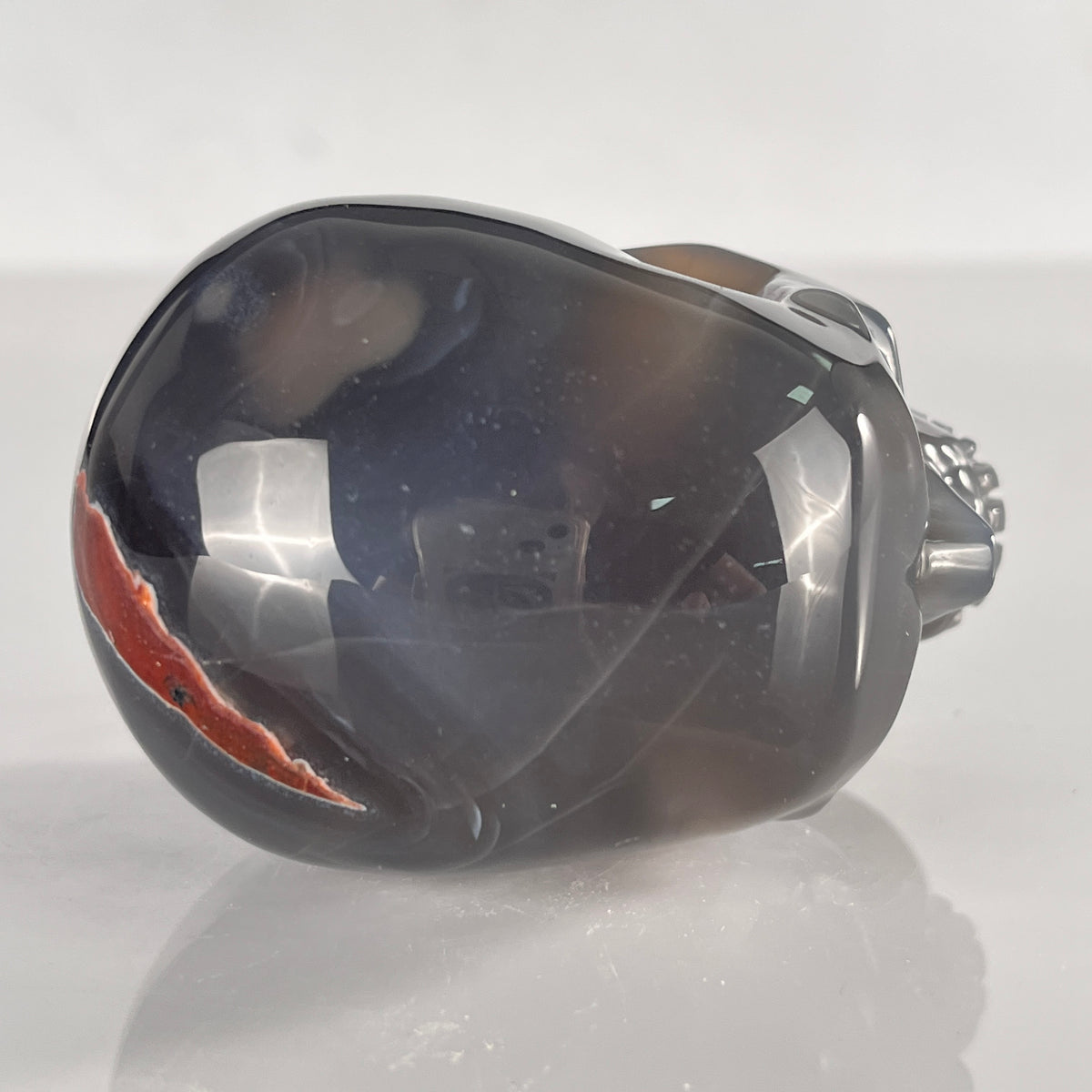 3" Volcanic Agate Crystal Skull - Pattern D