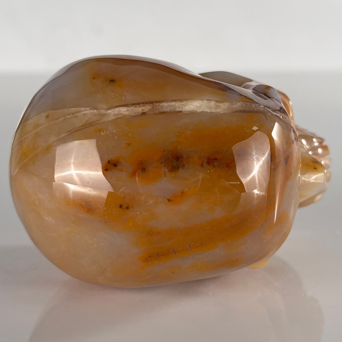 3" Yellow Chalcedony Crystal Skull - Pattern C