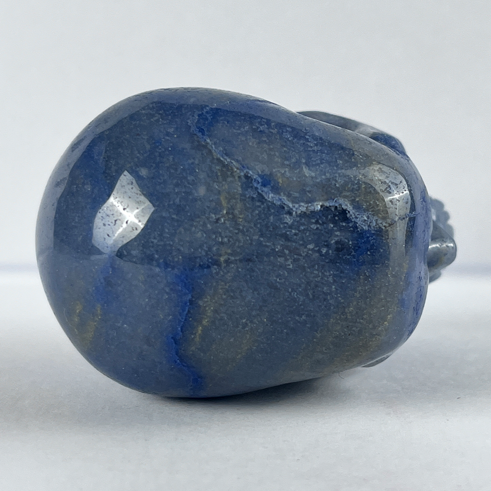 Crâne en cristal d'aventurine bleue de 5 cm – Mini crâne en cristal