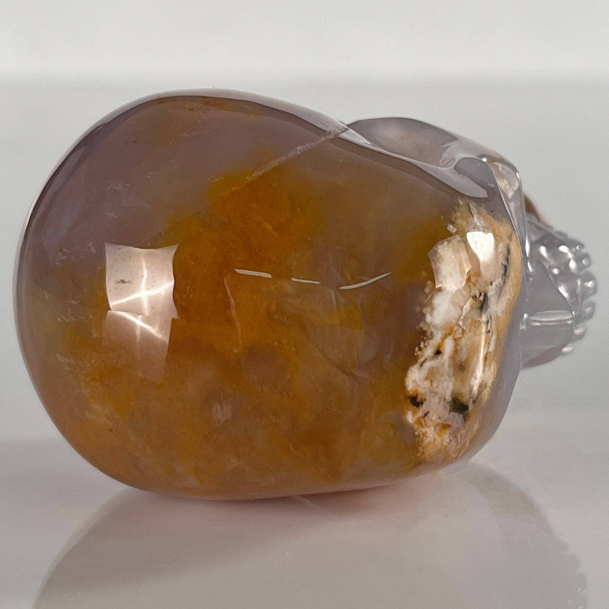 2" Yellow Chalcedony Crystal Skull - Pattern A