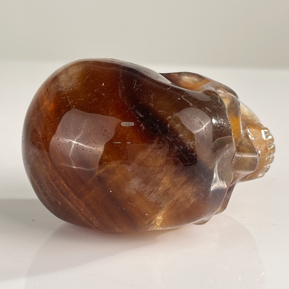 3 Inch Fluorite Crystal Skull – Hand Carved Natural Stone