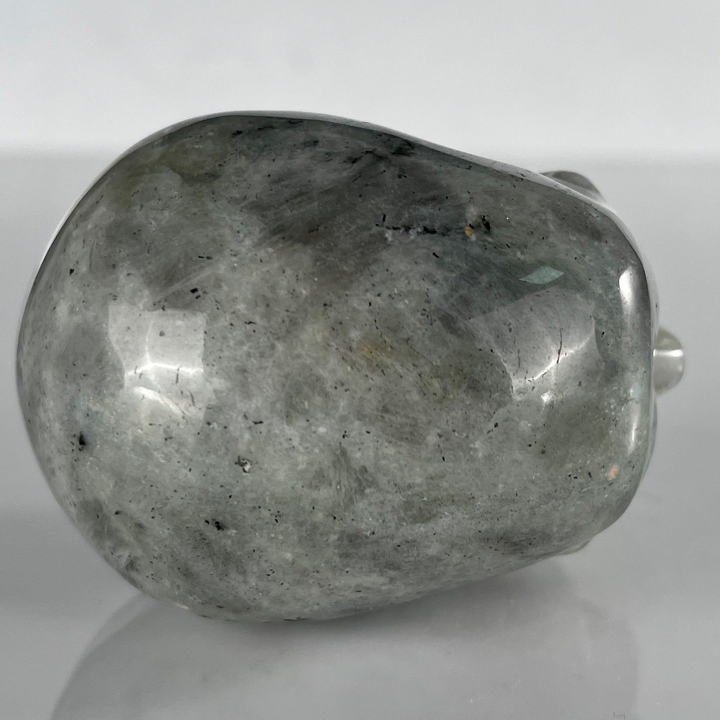 3 Inch Grey Labradorite Crystal Skull – Hand Carved Natural Stone