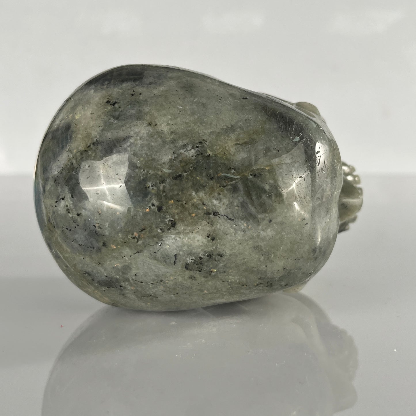 4.5 Inch Grey Labradorite Crystal Skull – Hand Carved Natural Stone