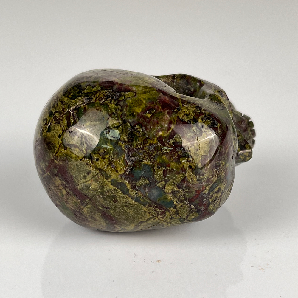 2 Inch Dragon Bloodstone Crystal Skull – Mini Gemstone Skull
