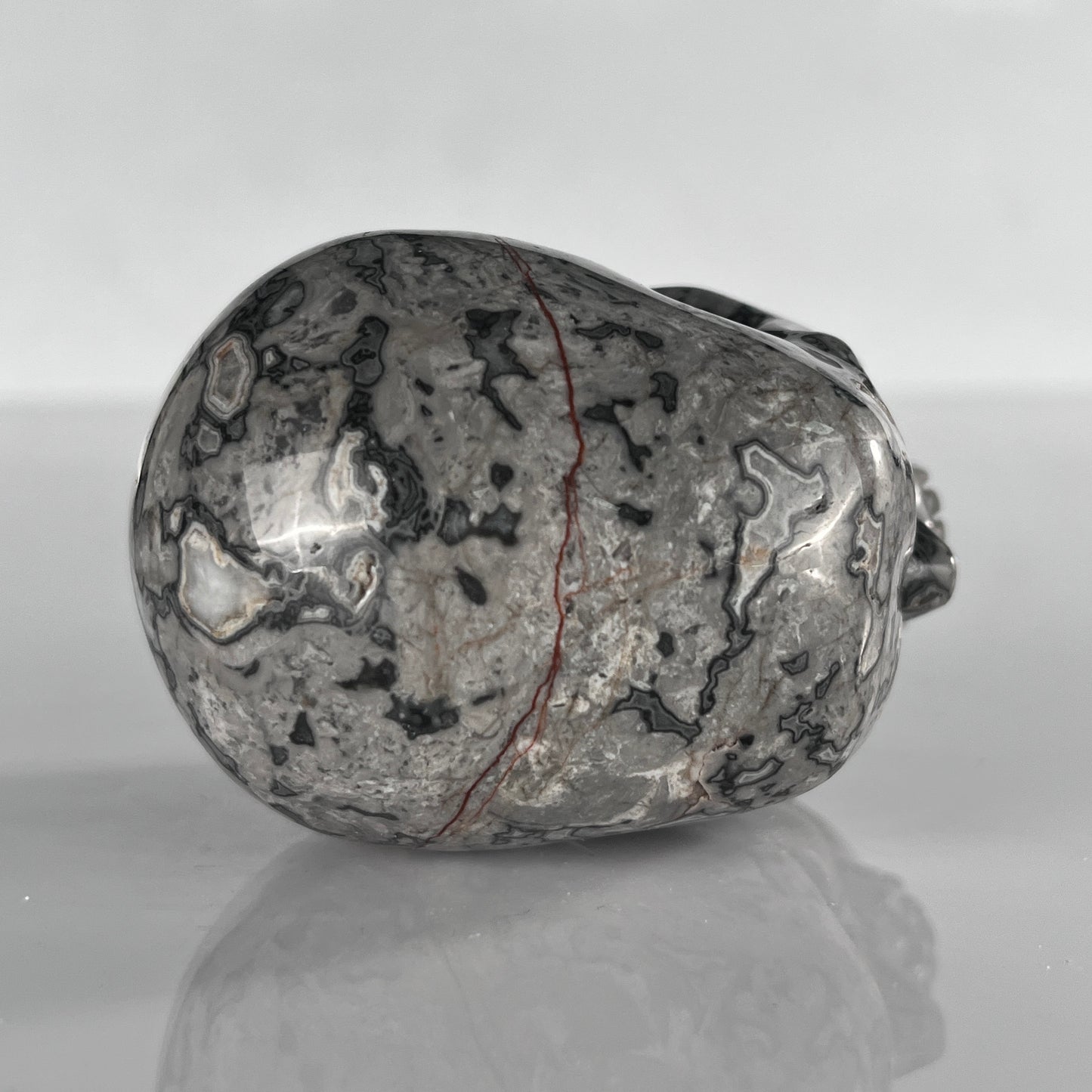 3" Grey Picture Jasper Crystal Skull