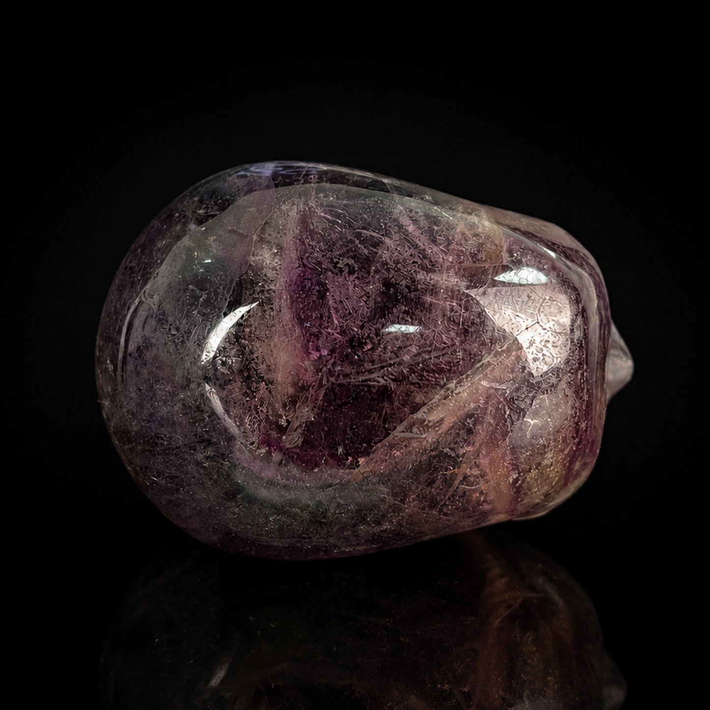 Crâne en cristal de fluorite verte de 5 cm – Pierre naturelle sculptée à la main