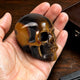 2" Tiger Eye Crystal Skull - Pattern C