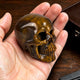 2" Tiger Eye Crystal Skull - Pattern E