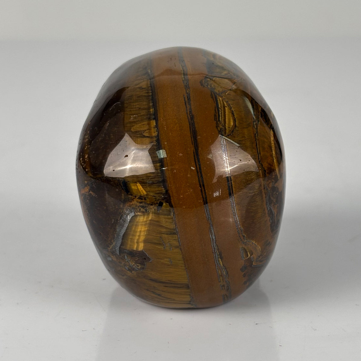 3" Tiger Eye Crystal Skull - Pattern A