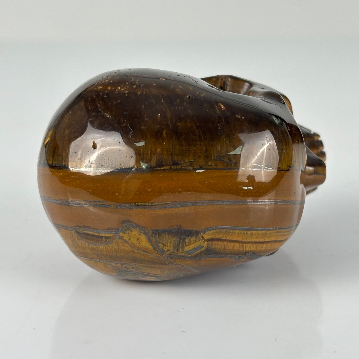 3" Tiger Eye Crystal Skull - Pattern A