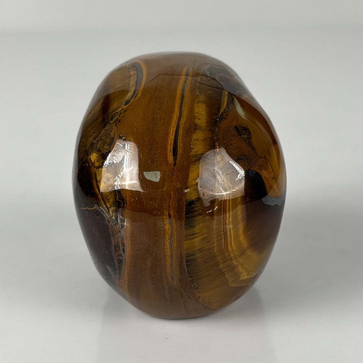 3" Tiger Eye Crystal Skull - Pattern C