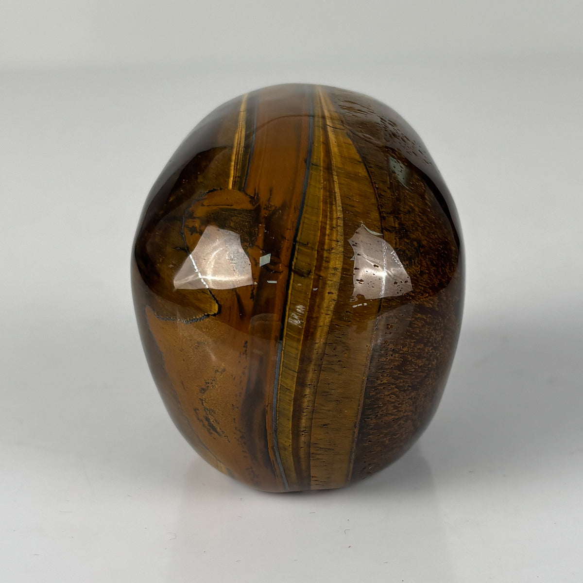 3" Tiger Eye Crystal Skull - Pattern D