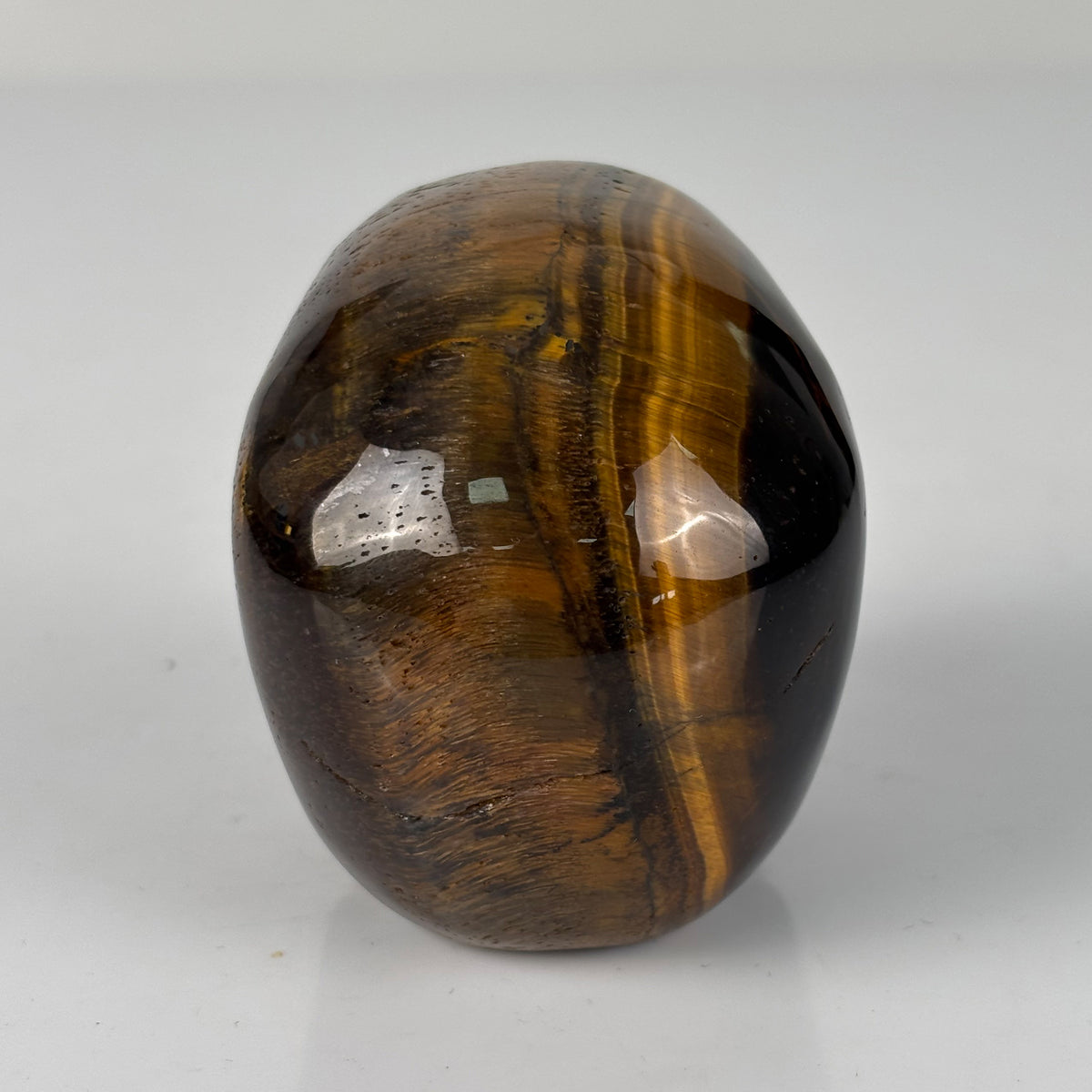 3" Tiger Eye Crystal Skull - Pattern E