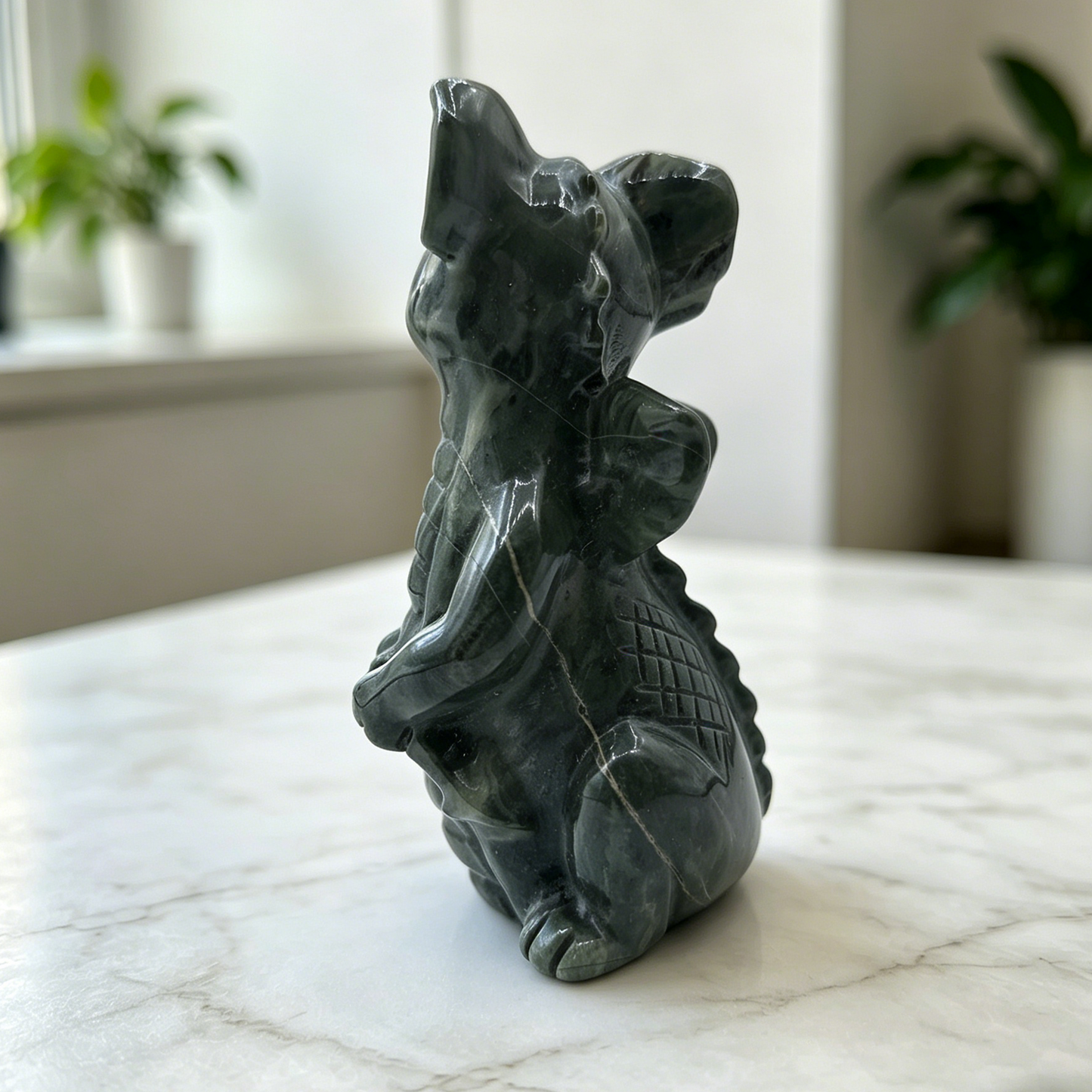 Jiulong Jade Flying Dragon Baby Jade - Natrual Jade Stone Carving