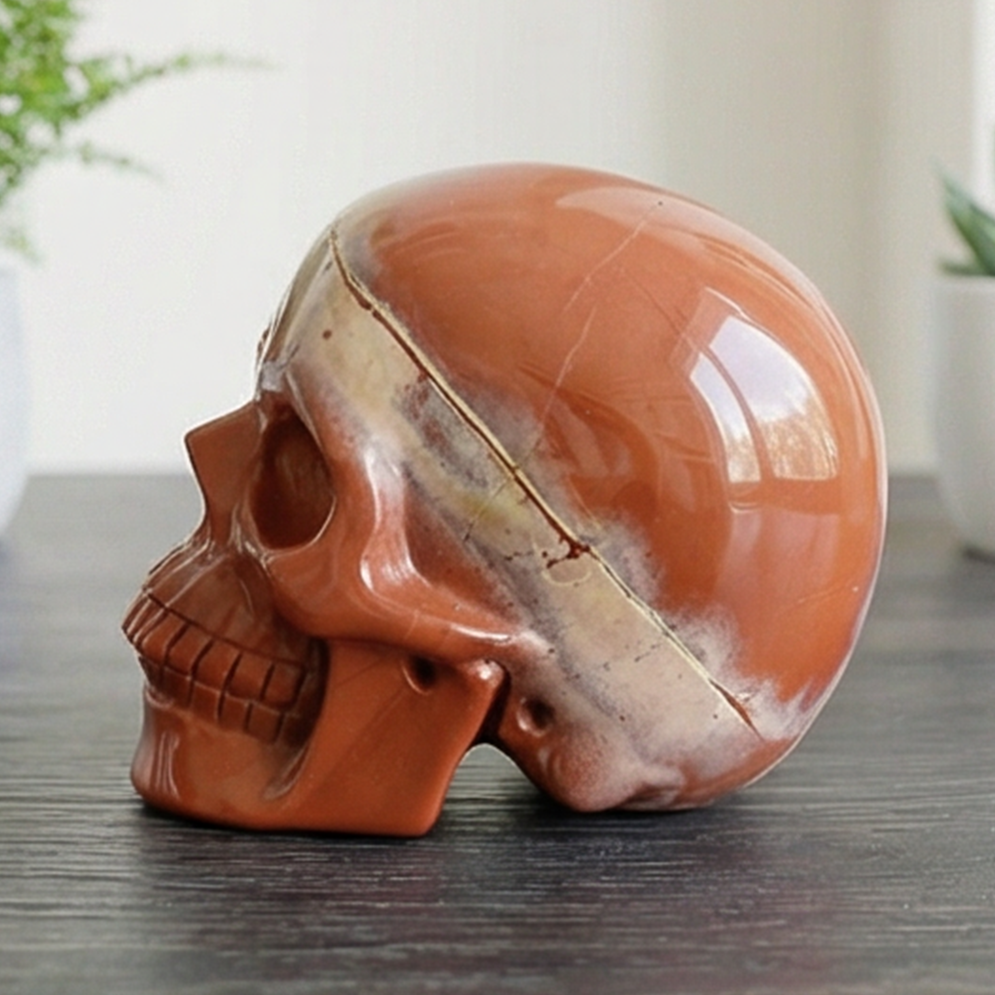 2 Inch Red Jasper Crystal Skull