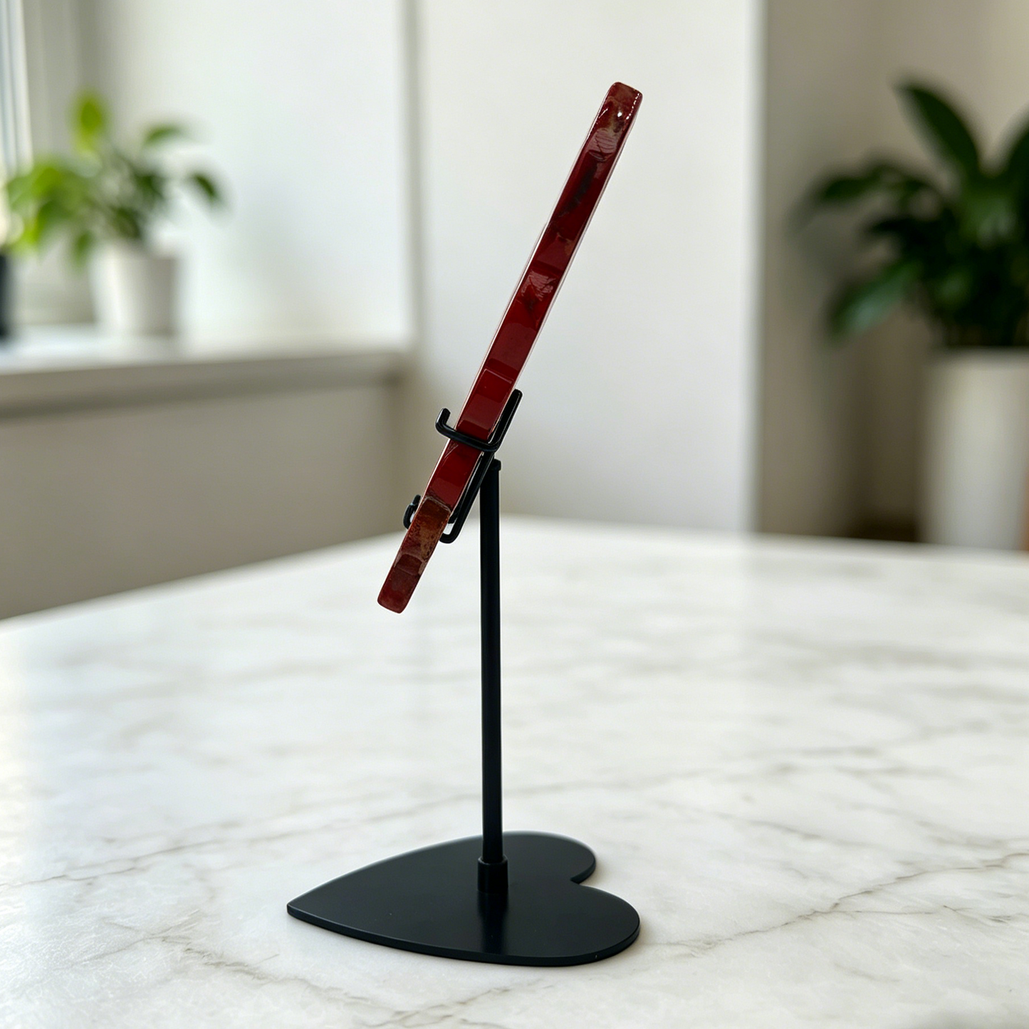 Red Jasper Butterfly Sculpture with Dual Face - Natural Jasper Carving