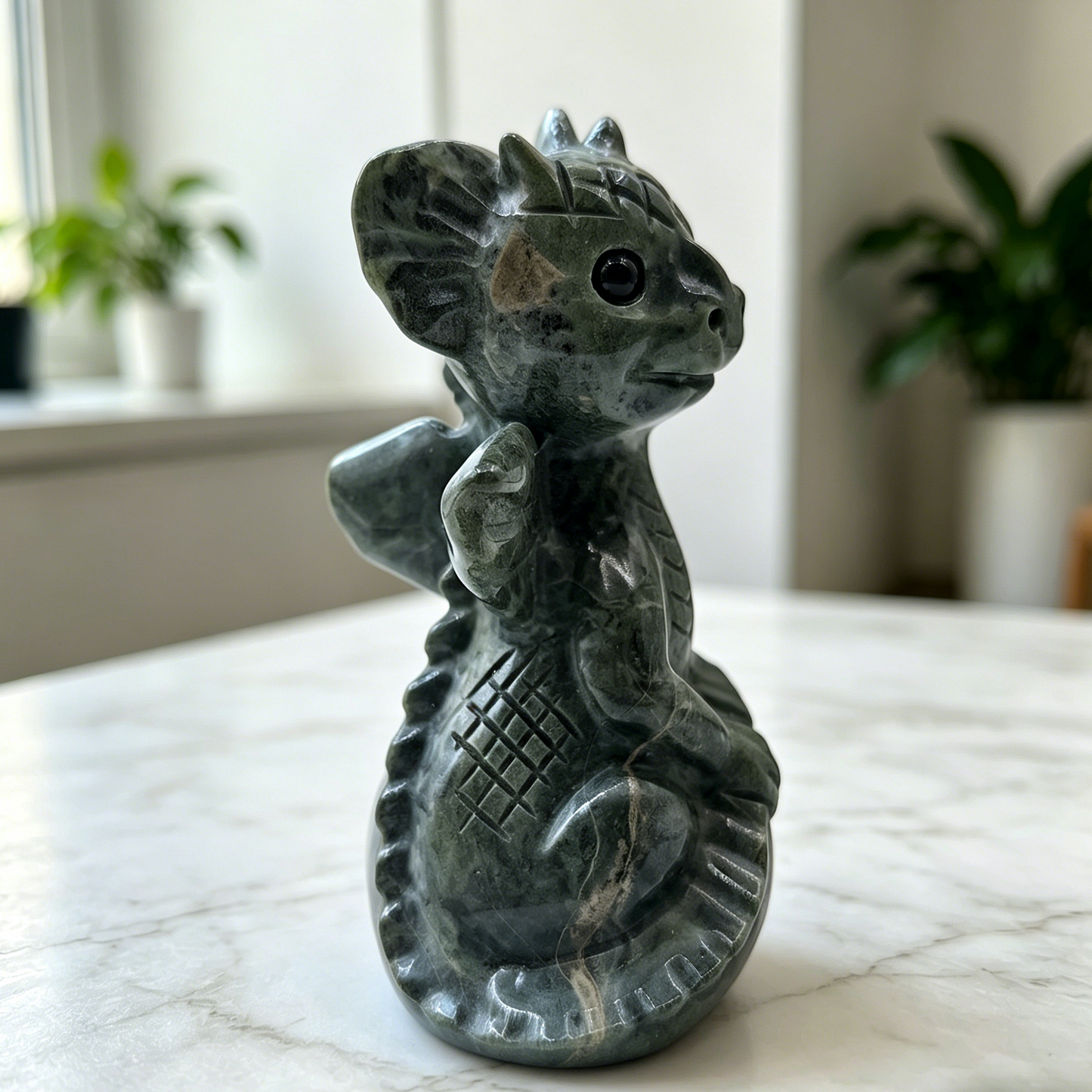 Jiulong Jade Flying Dragon Baby Jade - Natrual Jade Stone Carving