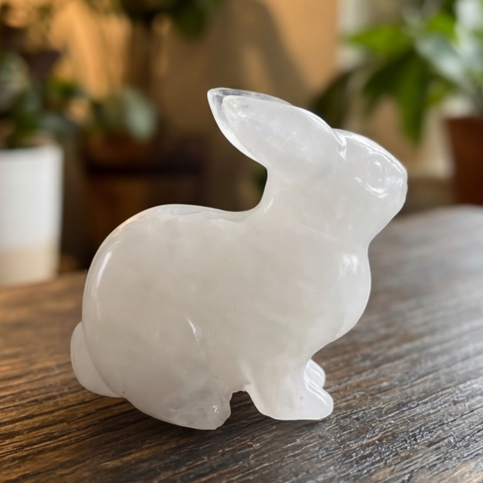 Angolan Quartz Rabbit Carving – Healing Crystal Animal