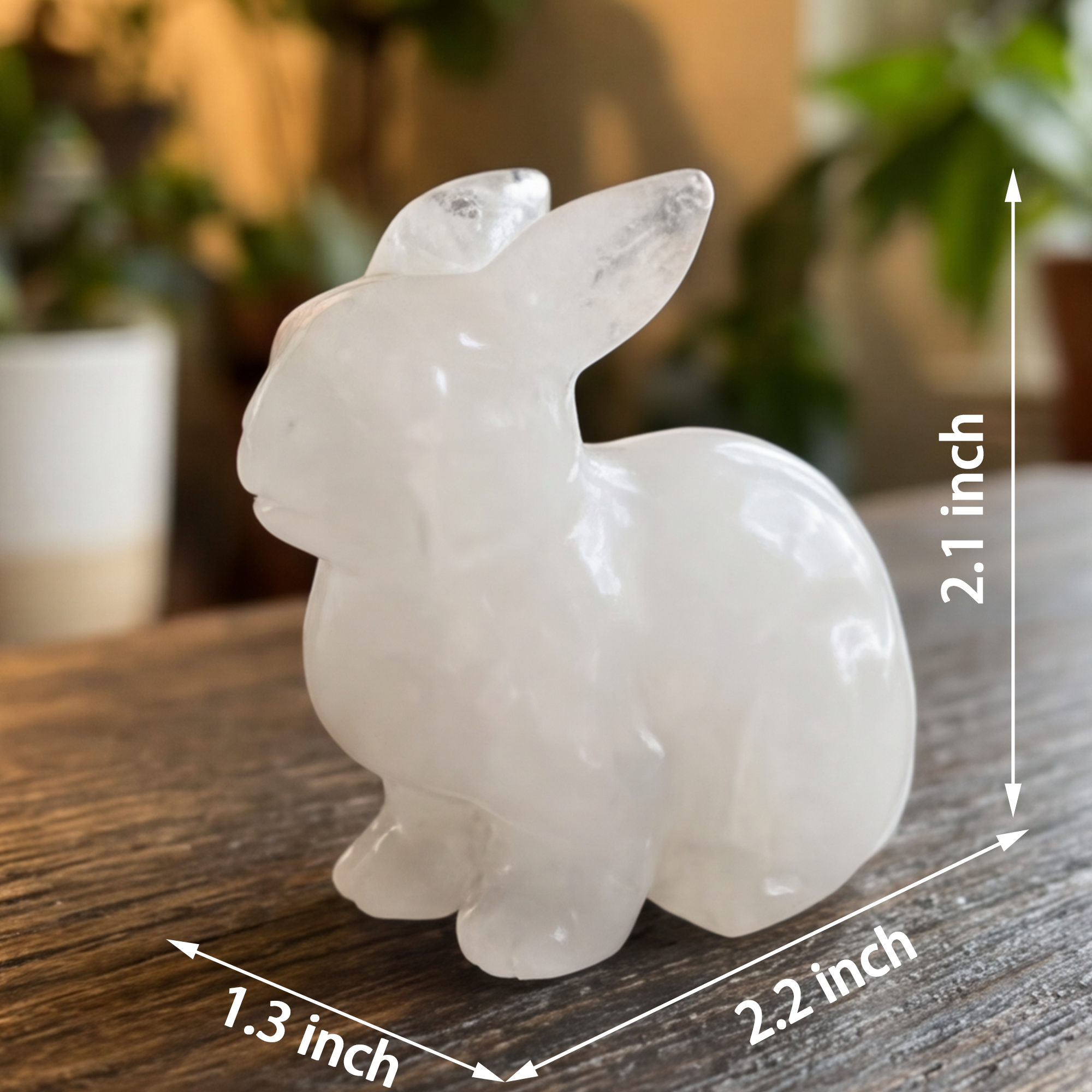 Angolan Quartz Rabbit Carving – Healing Crystal Animal