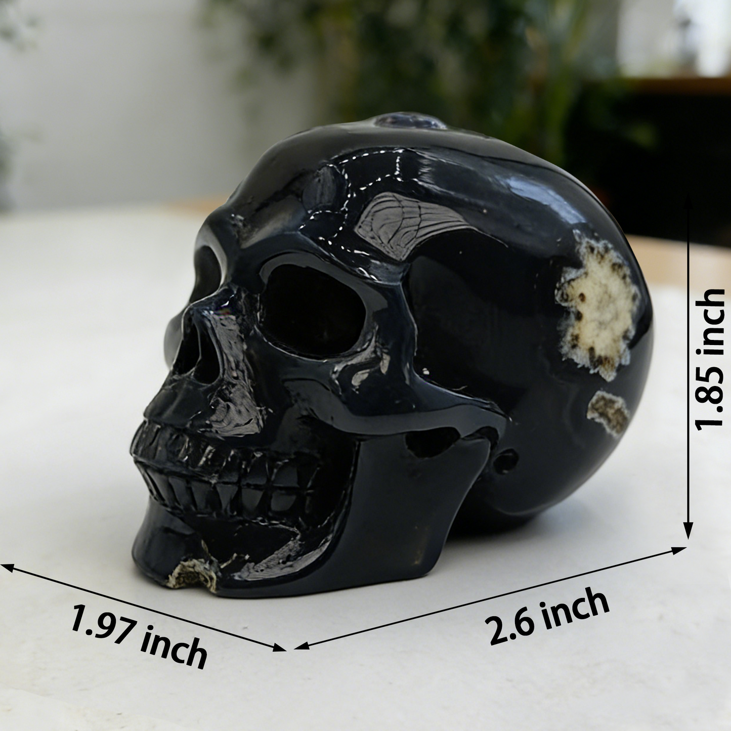 2.6 inch Amethyst Cluster Half Face Crystal Skull-Hand Ceved Natrual Crystal