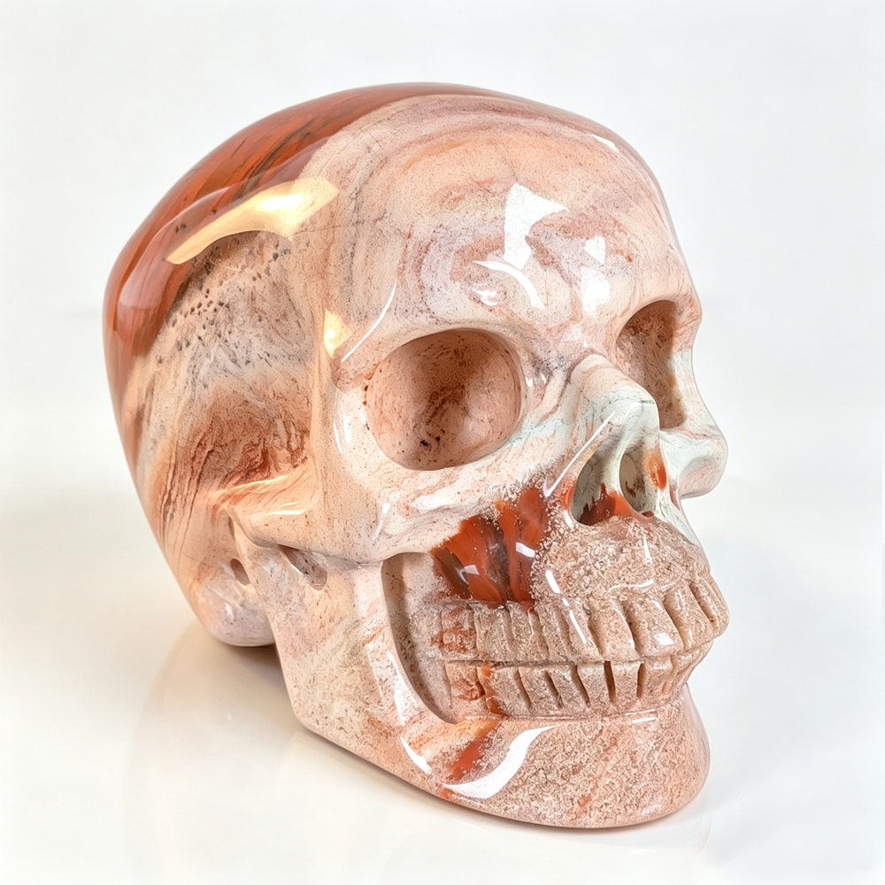2-inch Red Jasper skull sculpture