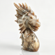 Yellow Chalcedony Dragon Head Sculpture - Hand Carved Natural Stone