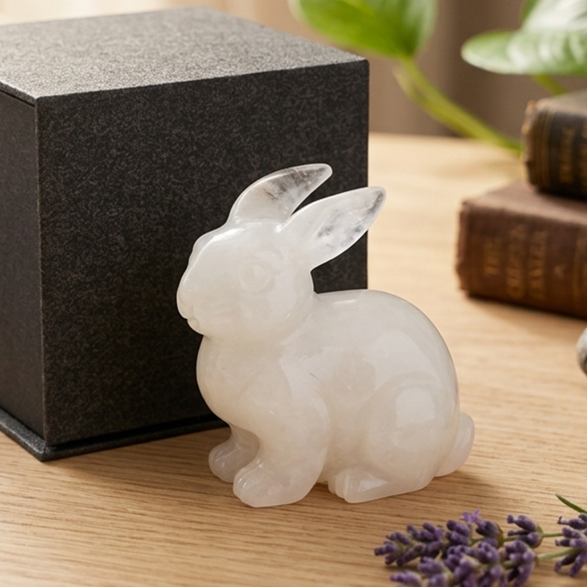 Angolan Quartz Rabbit Carving – Healing Crystal Animal