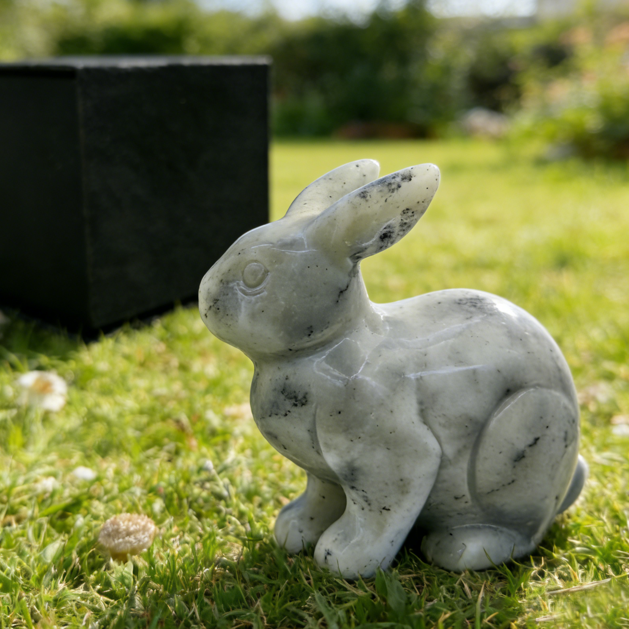 Labradorite Rabbit Carving- Hand Carved Natural Stone