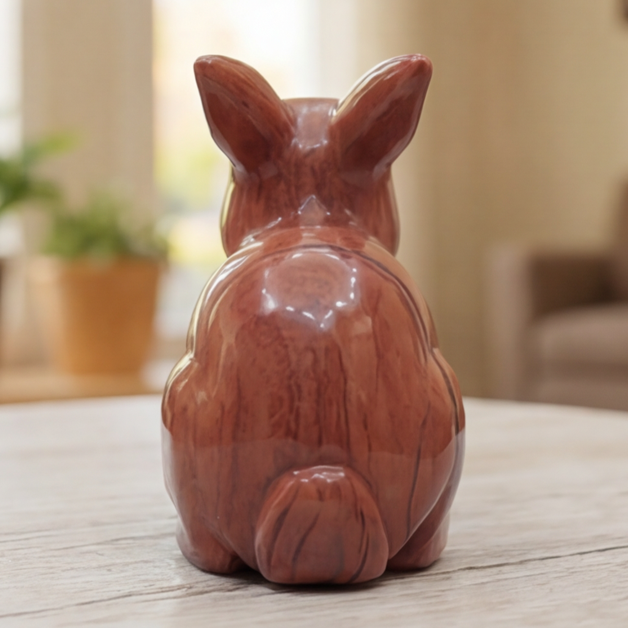 Red Jesper Rabbit Carving – Hand Carved Natural Stone