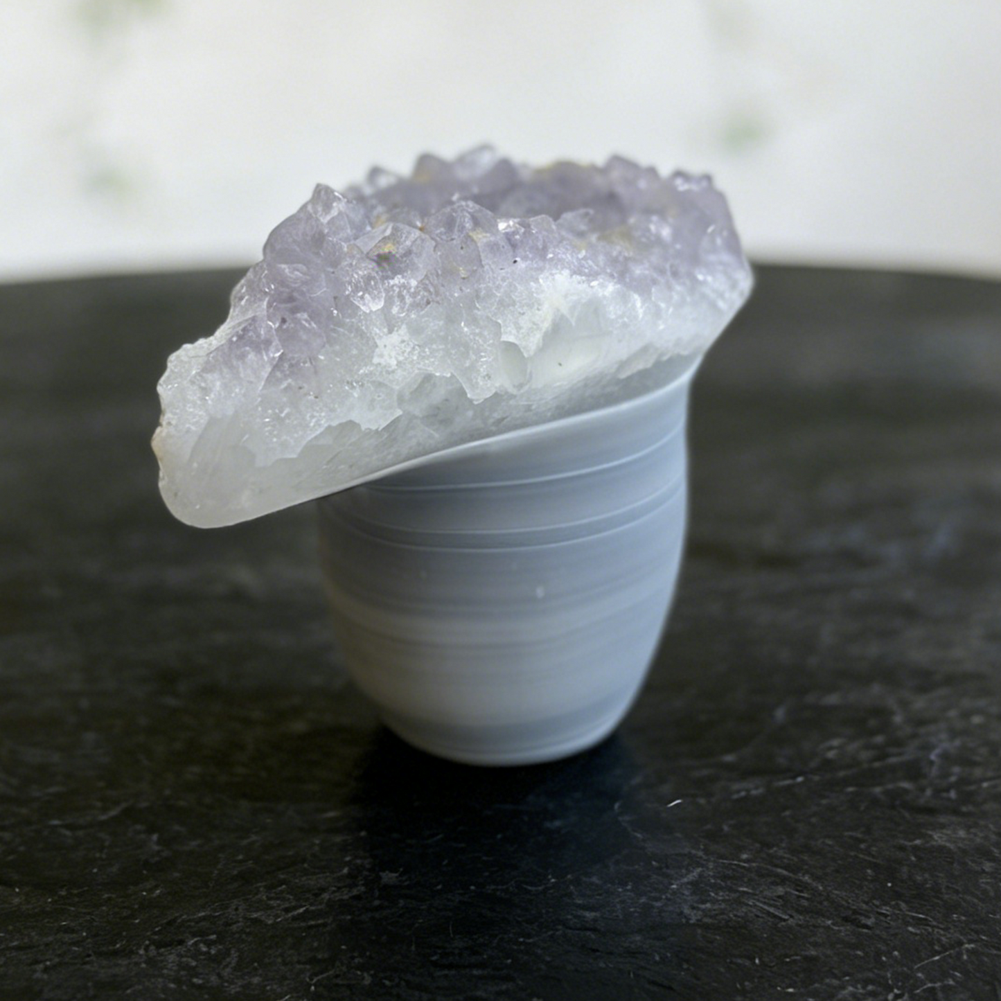 2.64 inch Amethyst Cluster Crown Crystal Skull - Hand Carved Natrual Crystal