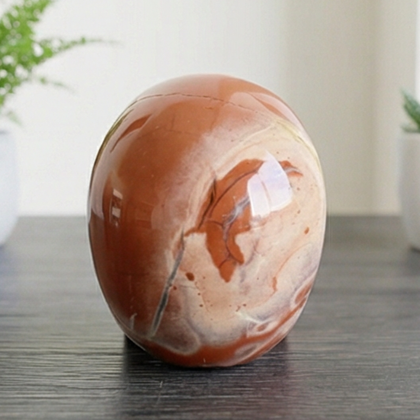 4.5 Inch Red Jasper Crystal Skull-Hand Carved Natural Gemstone