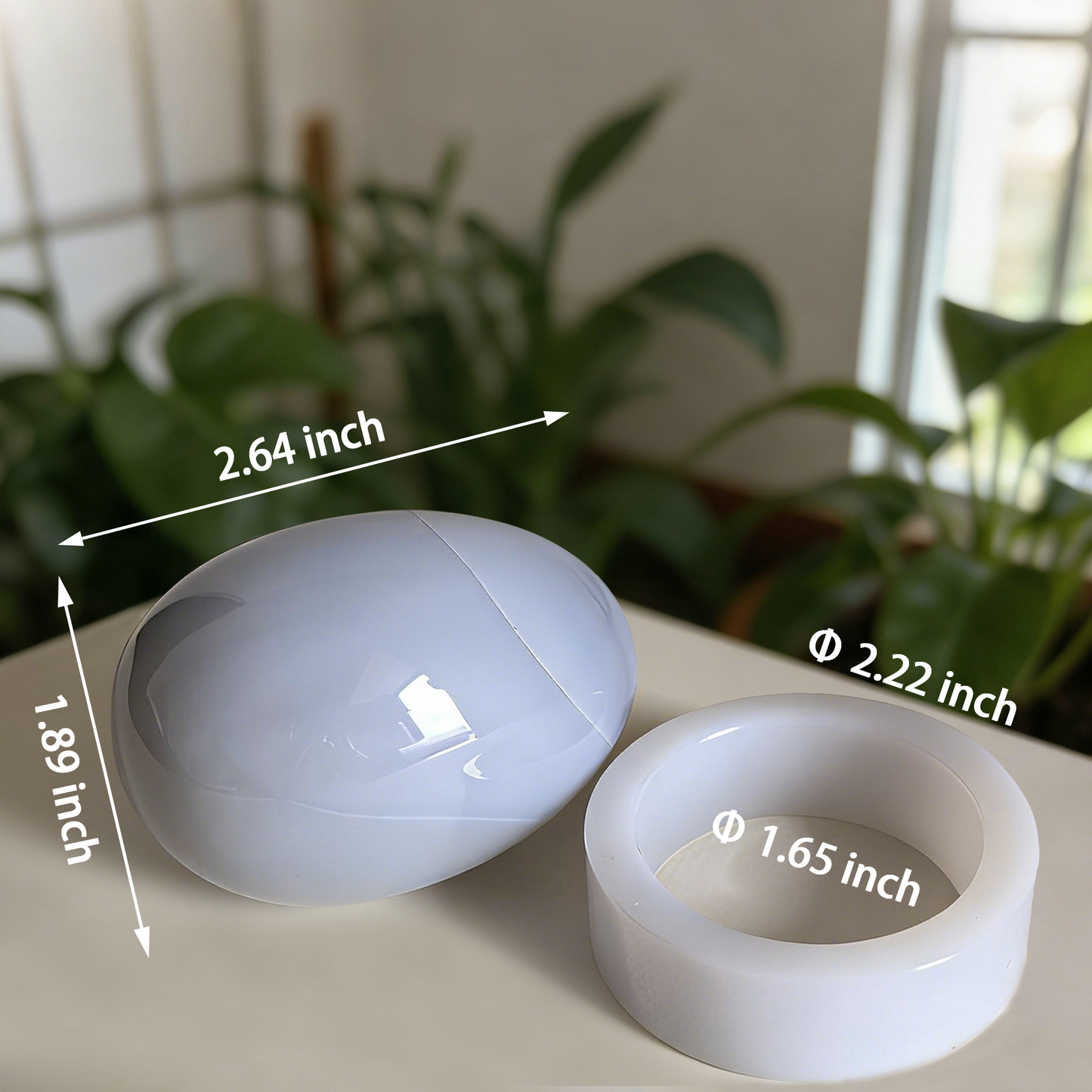 Blue Chalcedony Crystal Egg – Natural Gemstone Decor