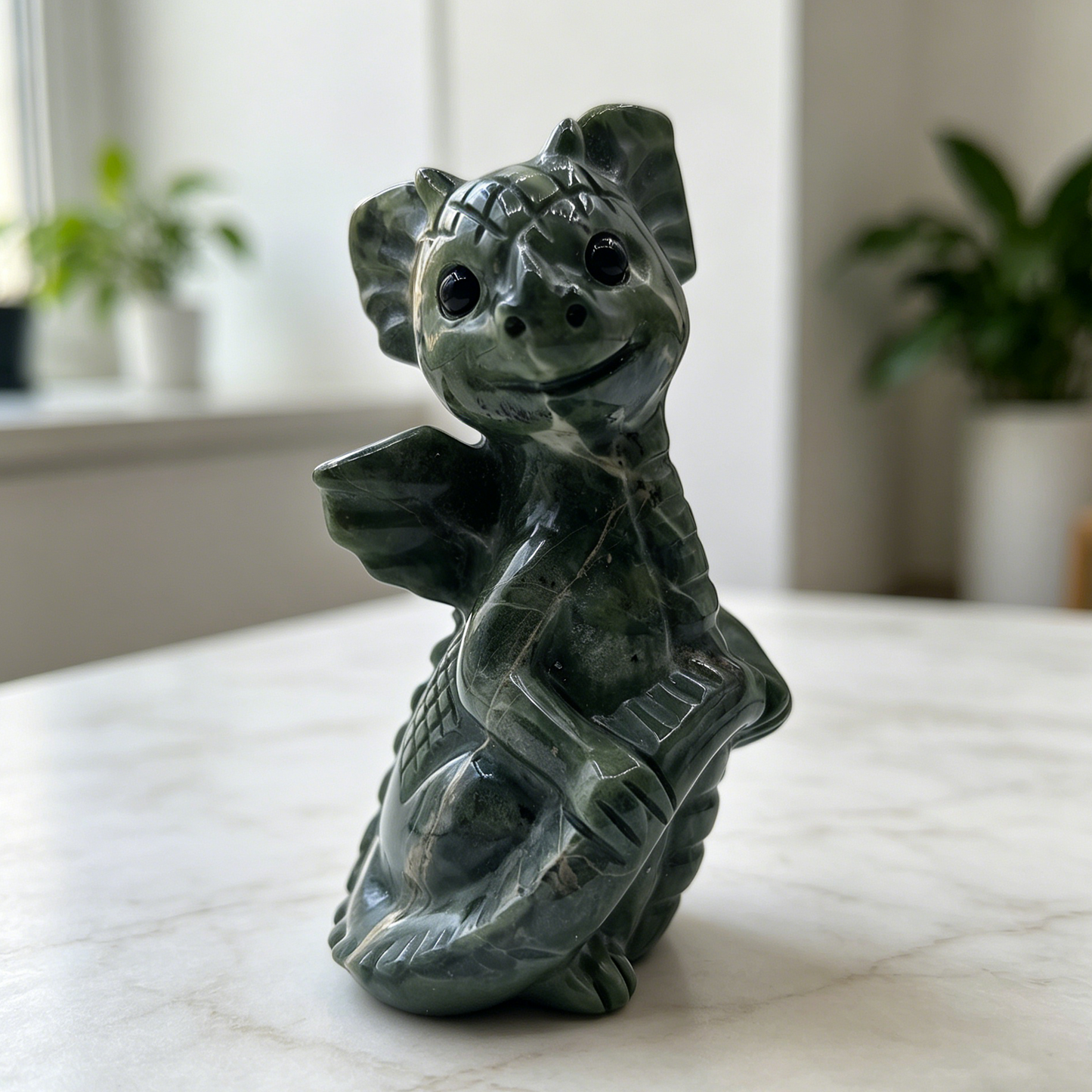 Jiulong Jade Flying Dragon Baby Jade - Natrual Jade Stone Carving
