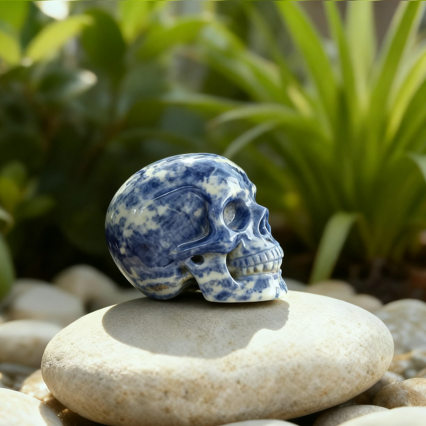 3 Inch Blue Lace Agate Crystal Skull